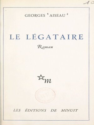 cover image of Le légataire